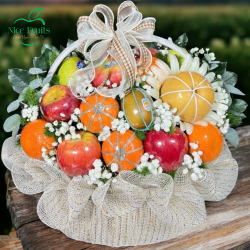 Giỏ Trái Cây Kính Lễ & Chia Buồn Cao Cấp Mẫu 6