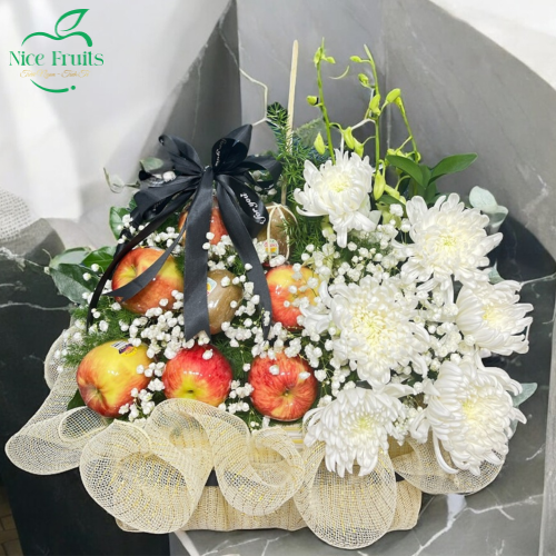 Giỏ Trái Cây Kính Lễ & Chia Buồn Sang Trọng Mẫu 13