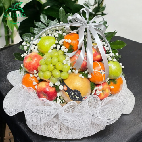 Giỏ Trái Cây Kính Lễ & Chia Buồn Sang Trọng Mẫu 8