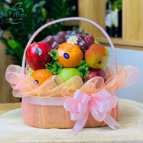 Giỏ Trái Cây Hồng Vàng