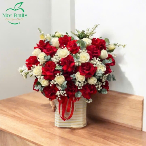 Giỏ Hoa Hồng Đỏ